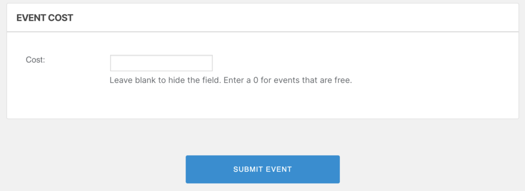 Submit Event Form