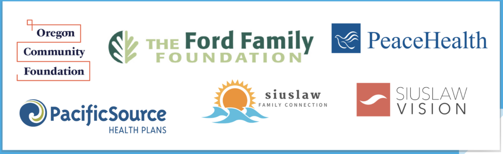 Event sponsors: The Ford Family Foundation, PeaceHealth, Oregon Community Foundation, PacificSource Health Plans, Siuslaw Family Connection, Siuslaw Vision