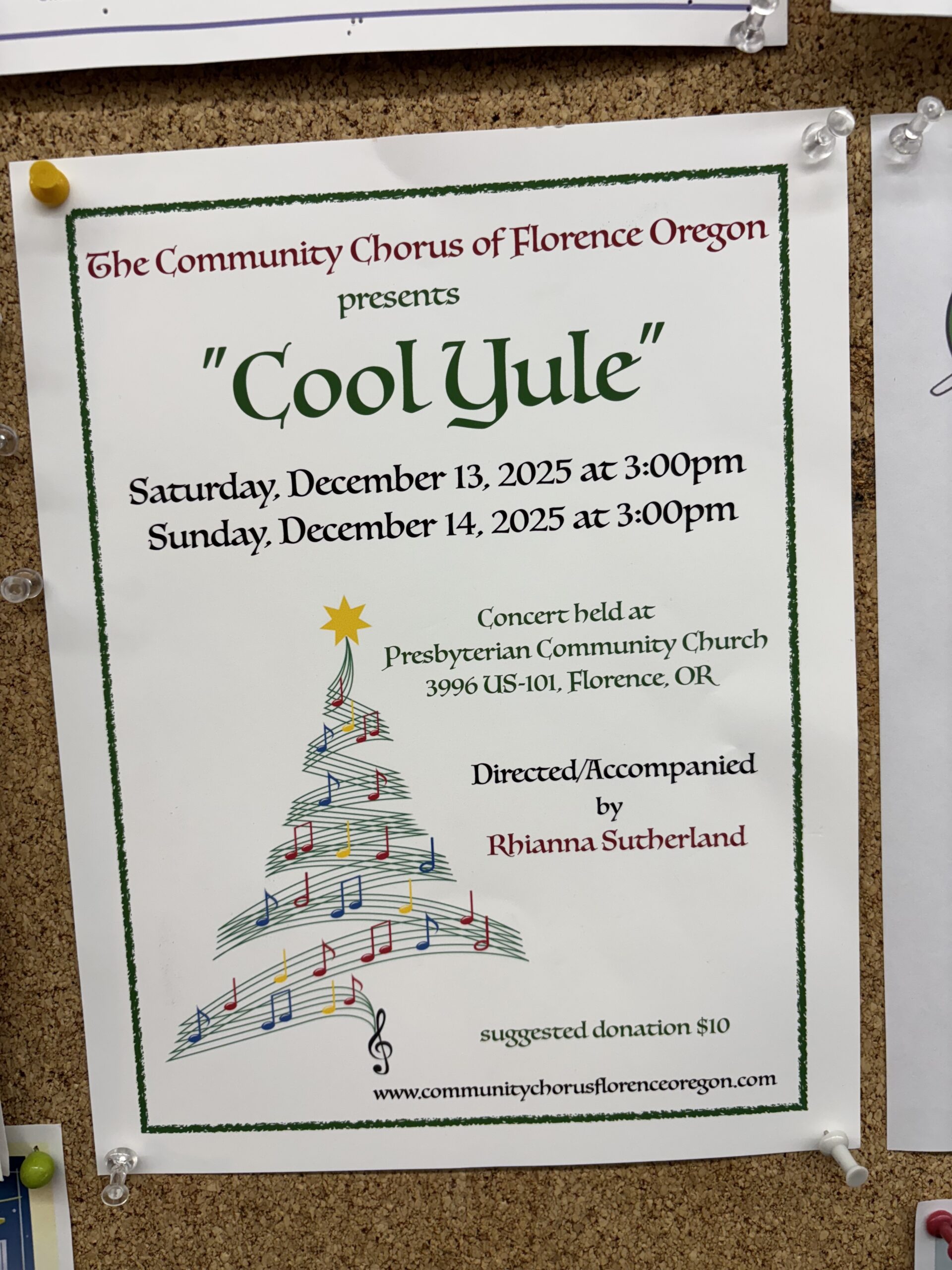 The Community Chorus of Florence Presents “Cool Yule”